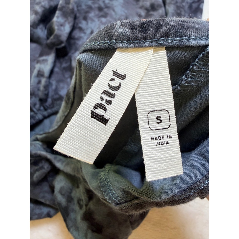 Pact Fit and Flare Dress Womens Small Grey Tie Dye Cutout Back Organic Cotton - Picture 6 of 11